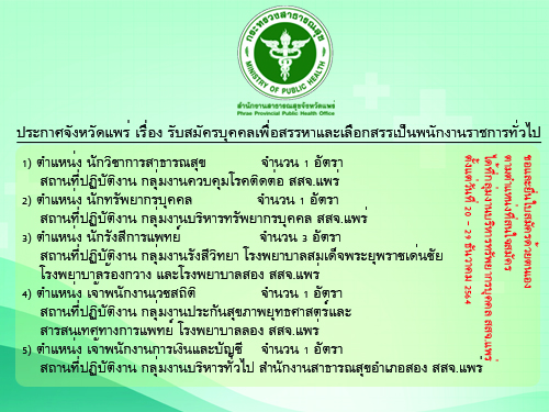 ประกาศรับสมัคร
